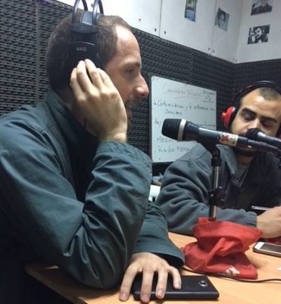 Riccardo working at the Radio Station in Buenos Aires